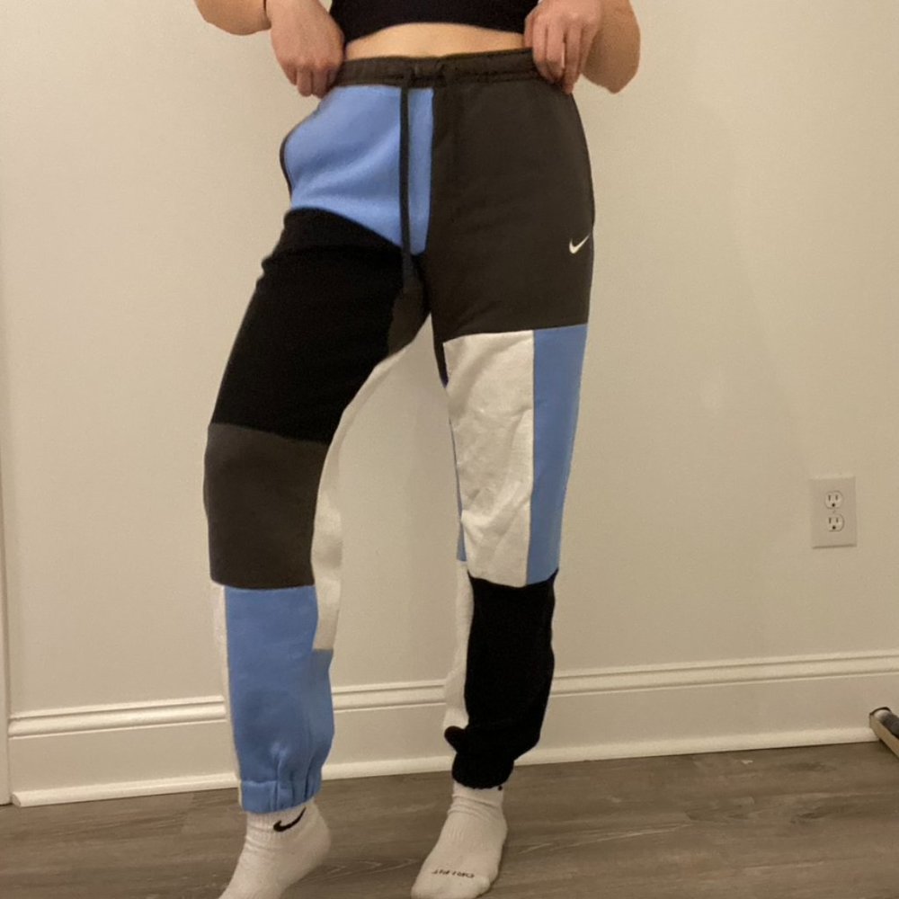 custom made nike patchwork sweatpants joggers